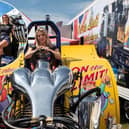 Ellie Pacey with her 'light modified' tractor called On The Limit at the UK Truck and Tractor Pull 2025. Ellie, from Northants, has been tractor-pulling since aged 7 and was crowned Miss Northamptonshire in July 2020. All photos credit Lucinda Herbert