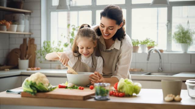 Allowing children to be creative in the kitchen helps them become more confident.