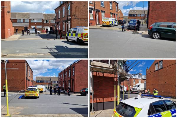 17 pictures from Cedar Place in Armley as police investigate a suspected shooting.