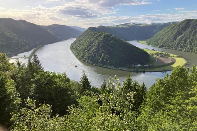 The Schlögen Loop  - or Schlögener Schlinge - on the Danube in Upper Austria