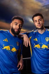 Leeds United's 2025/26 away shirt.