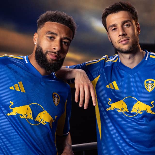 Leeds United's 2025/26 away shirt.