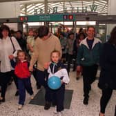 The rush begins as the doors are opened for the first time  in March 1997.