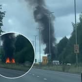 Fire crews are attending to the incident on the Stanningley Bypass in Leeds