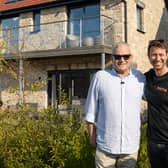 William Tombe pictured at his new house with BOTB presenter Christian Williams