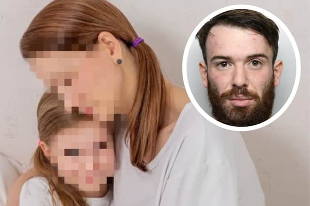 Wood (inset) was jailed for abusing a 12-year-old girl. The youngster's mother faced him in court and told him he had "ruined" their lives.