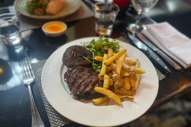 The Scottish heritage breed beef flat iron steak was the star of the show.