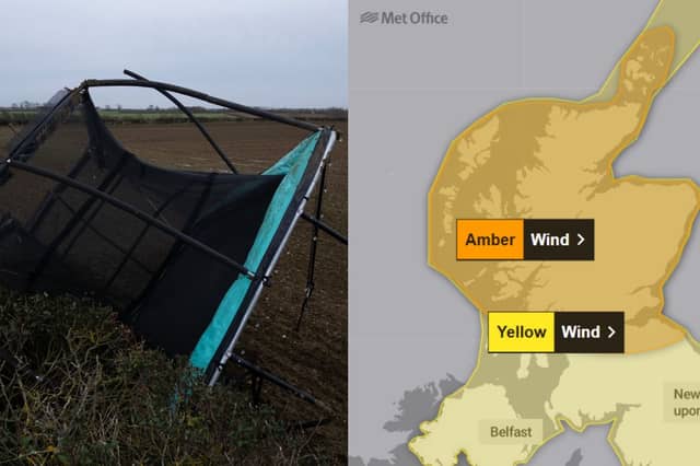 The Met Office shares advice on how to stay safe in a storm, as amber and yellow wind warnings are in place.