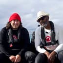 Ross Noble and Sir Lenny Henry in Shark! Celebrity Infested Waters