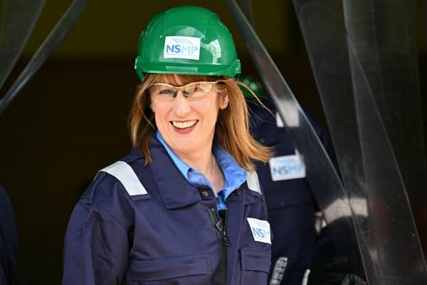 Rachel Reeves pictured during a visit to the St Fergus Gas Plant in St Fergus, northern Scotland on August 1, 2025 (Photo: ANDY BUCHANAN/AFP via Getty Images)      