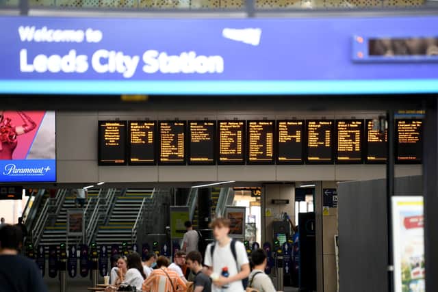 A crash at a level crossing in Castleford has plunged train services in Leeds into chaos.