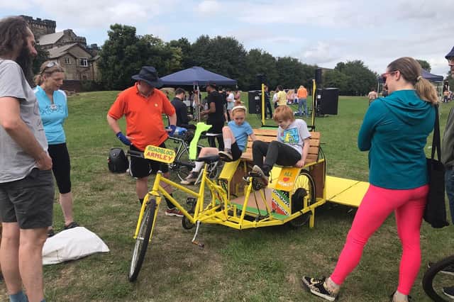 The Armley Roadblock was unveiled in Jailey Fields last week (July 26, 2025)