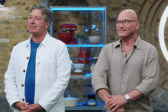 John Torode (left) and Gregg Wallace (right) feature in their final series of MasterChef after being sacked amid misconduct claims.