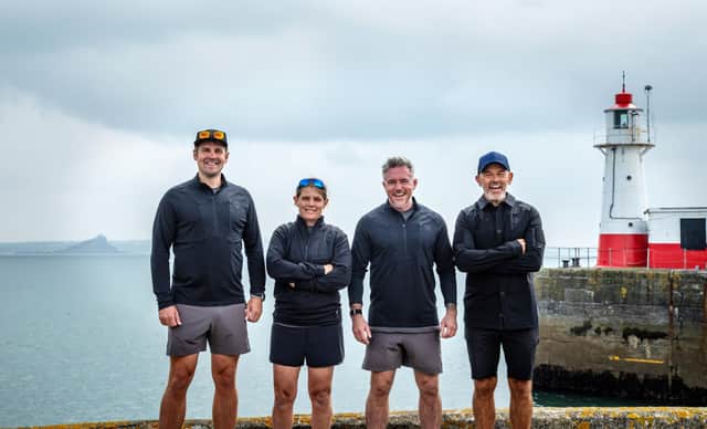 Right to left: Aaron Kneebone, Liz Wardley, Matthew Parker and Mike Bates. Credit: ROW4MND
