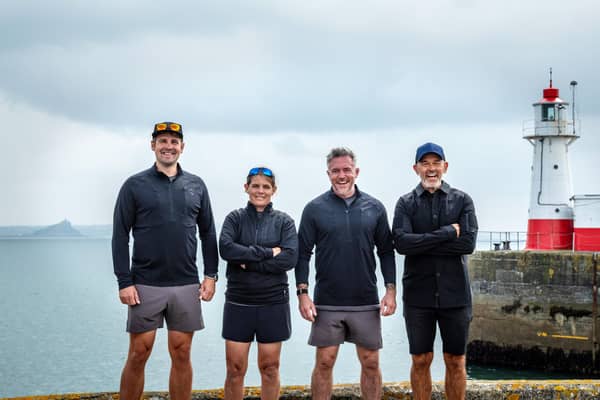 Right to left: Aaron Kneebone, Liz Wardley, Matthew Parker and Mike Bates. Credit: ROW4MND