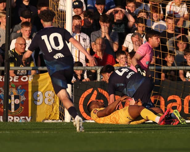 PERMANENT EXIT: For Diogo Monteiro, centre, who departs Leeds United to join a Portuguese side.