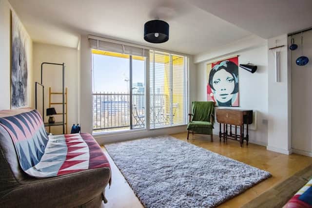 The interior is designed around open-plan living