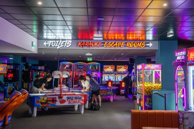 There's also a large selection of arcade games that you can enjoy with cocktails and food.