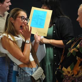 Summer Gable who clearly thrilled with her A Level results at Temple Moor Sixth Form.
