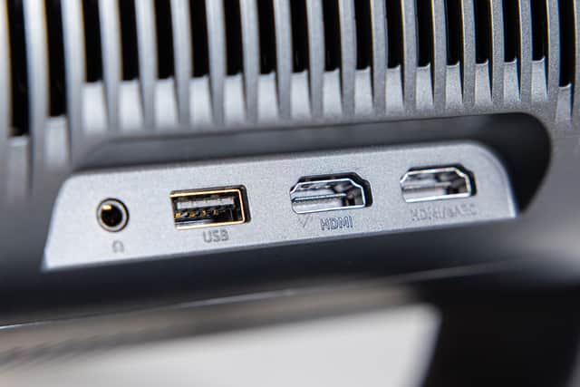 Two HDMI inputs and a 3.5mm audio jack make it very versatile