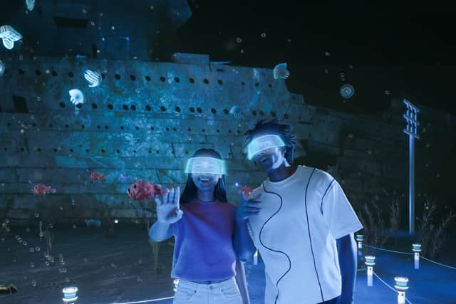 The experience then takes you nearly two and a half miles beneath the waves to see the Titanic as she rests today - an eerie, ghostly, decaying wreck.