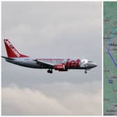 A Jet2 flight was forced to return to Leeds Bradford Airport after an onboard 'disturbance'.