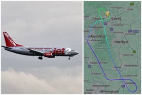 A Jet2 flight was forced to return to Leeds Bradford Airport after an onboard 'disturbance'.