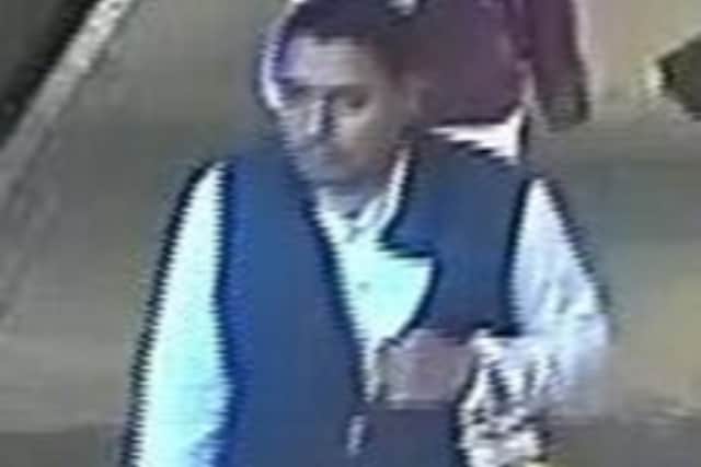Police believes the man in the photo may have information that could assist in tracking down the offender.