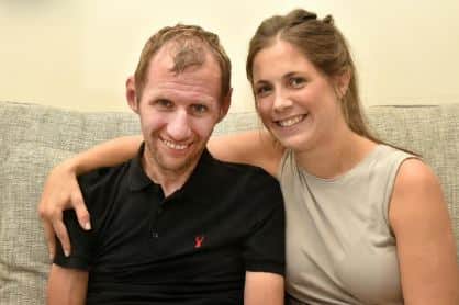 Rob Burrow and his wife Lindsey