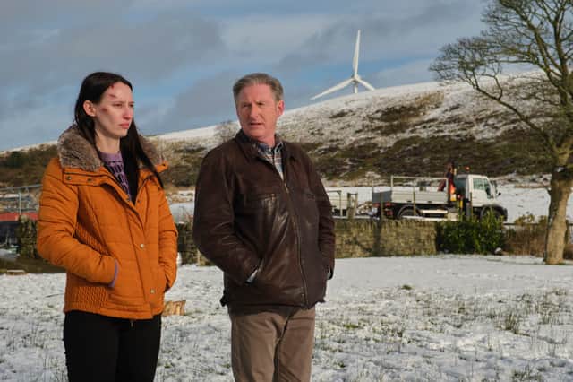 Adrian Dunbar as Ridley, Emily Stott as Tara Dunning