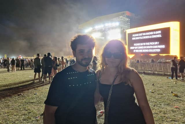 Pedro Marques and Emily Hemsworth bought a day ticket specifically to see Travis Scott.