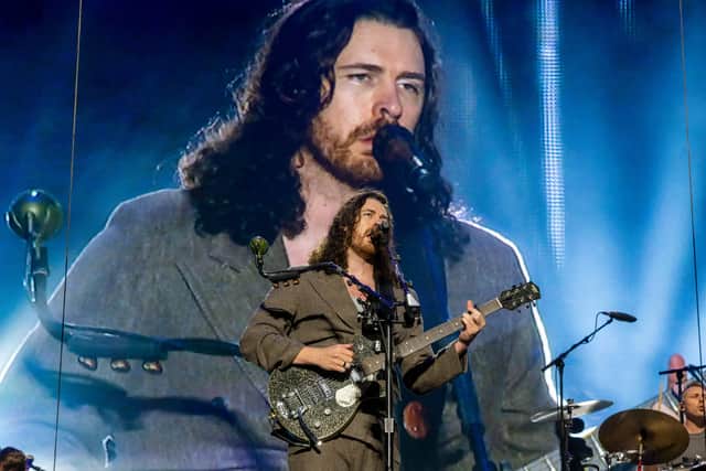 Irish singer-songwriter Hozier closed his set with 'Take Me To Church'.