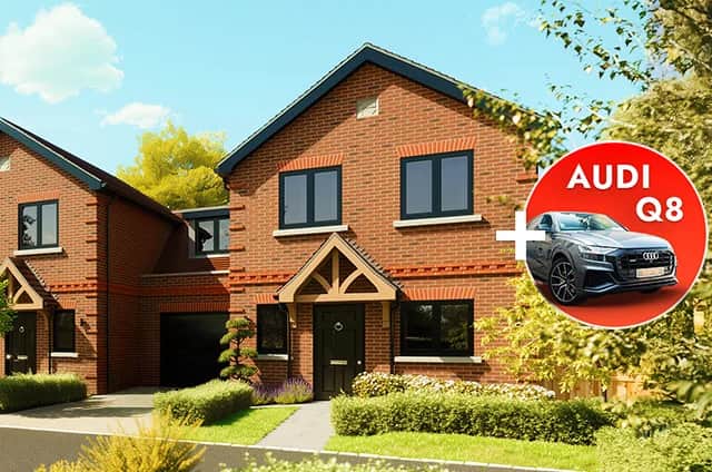 Their four-bedroom house even comes with a free car