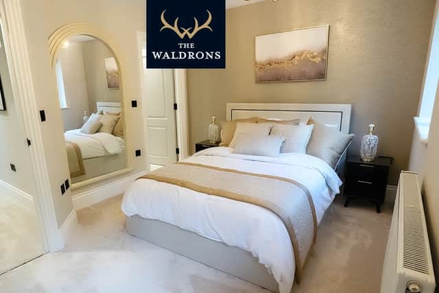 The large master bedroom is en-suite