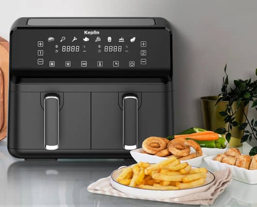 Dual-drawer air fryers are perfect for family-sized meals - and they're cheap as chips right now