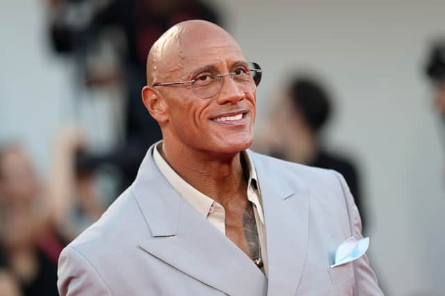 Dwayne Johnson attends 'The Smashing Machine' red carpet during the 82nd Venice International Film Festival on September 01 in Venice, Italy.