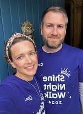 Emma and Rich Shine. Emma is encouraging people to take part in the Shine Night Walk in Leeds