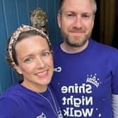 Emma and Rich Shine. Emma is encouraging people to take part in the Shine Night Walk in Leeds