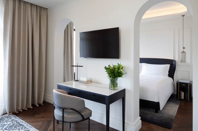 One of the stunning Junior Suites, complete with king-size bed