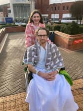 The first time Ian Westmoreland went outside the hospital after his injury.