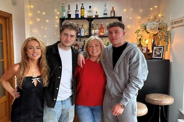 Leanne with children Abby, Joe and Dan