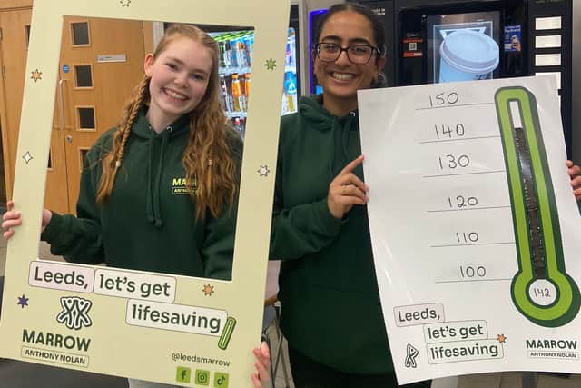 Emma Lowey and Simi Randhawa from Leeds Marrow. 