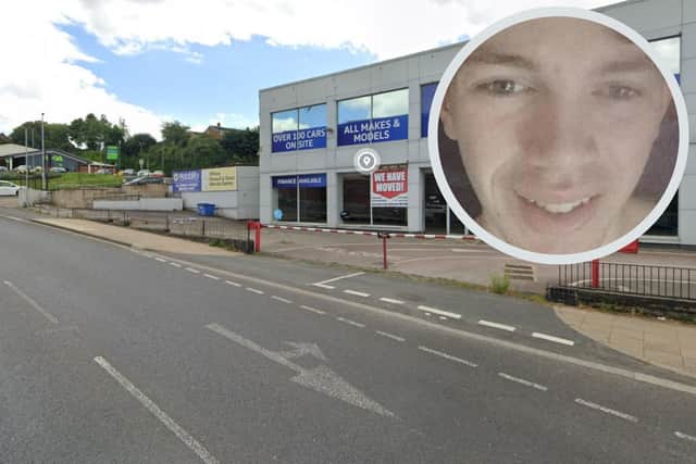 Luke Thompson (inset) died on Front Street after being attacked and then struck by a car.