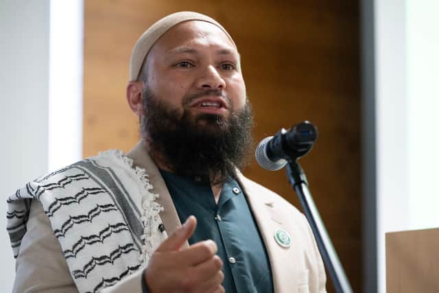 Mothin Ali after being elected as the co-deputy leader of the Green Party.