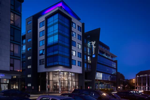 The striking exterior of Radisson Blu Hotel Royal Dublin