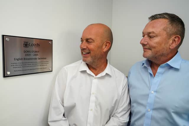 Two of Doris Storey’s grandchildren, brothers Damian and Darren Quarmby, were among the guests at the event
