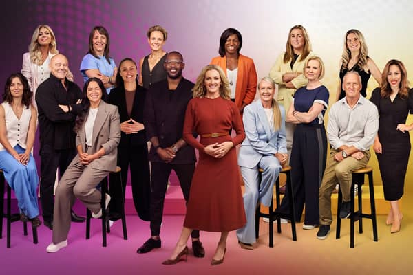 The BBC coverage team for Women's Rugby World Cup