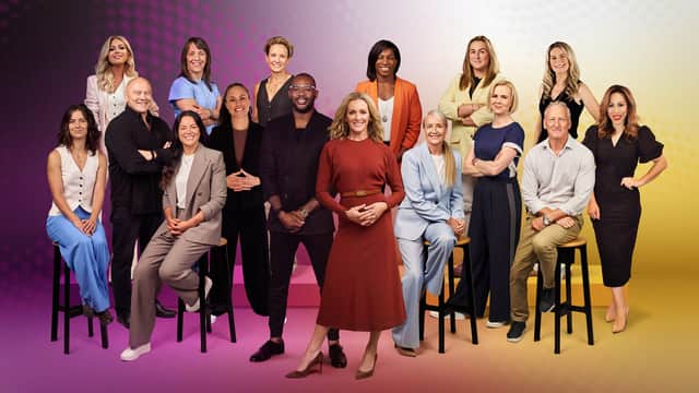 The BBC coverage team for Women's Rugby World Cup