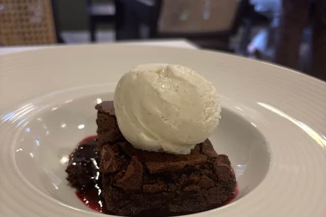 The black forest brownie we tried was a blend of sweet and sharp flavours