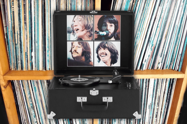 The Beatles-themed Crosley Anthology turntable – a nostalgic way to bring records back to life.